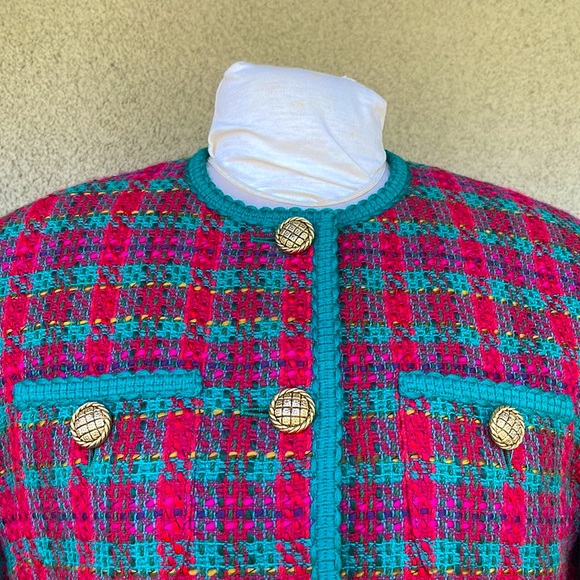Précis 90s plaid wool jacket - Picture 3 of 6